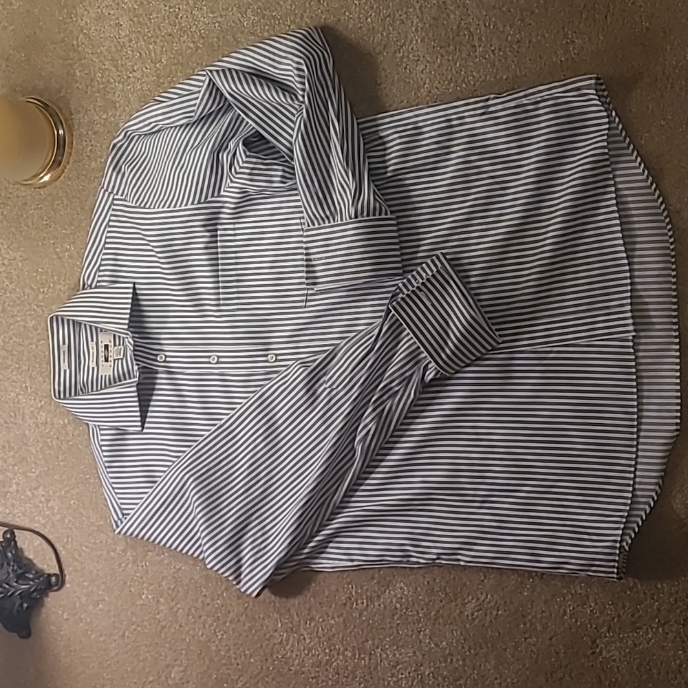 Men's dress shirt Joseph Abboud 16, 34/35, blue and white striped